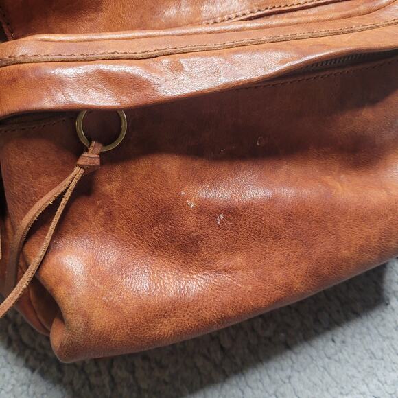 Madewell Backpack Brown Leather Lorimer Mini English Saddle Zip Adjustable G2014